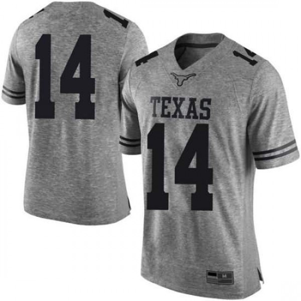 Men's University of Texas #14 Joshua Moore Gray Limited Official Jersey